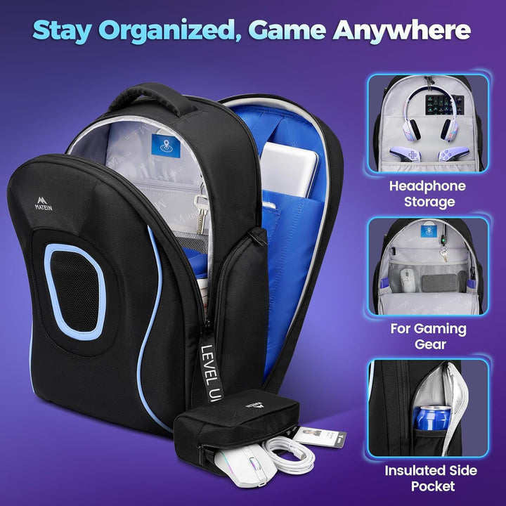 MATEIN Mochila para laptop de 17.3 pulgadas para hombres, mochila d...