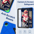 Funda para Samsung Galaxy Tab A11+ Plus 2026 / A9+ Plus de 11 pulgadas, resistente a prueba de golpes con protector de pantalla integrado y soporte, esquina gruesa, azul y negro