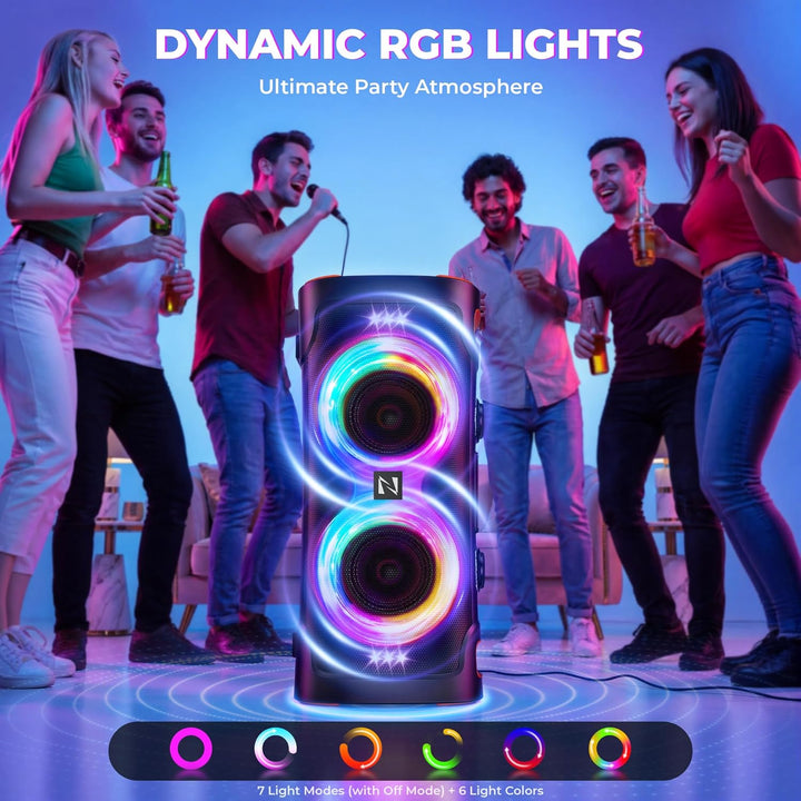 Altavoz Bluetooth portátil con 1 micrófono, máquina de karaoke de p...