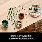 LEGO Botanicals - Juego de construcción de bambú de la suerte, planta artificial para decoración del hogar, adultos a partir de 18 años, regalo para cumpleaños para él, decoración de plantas falsas para mesa, escritorio, oficina, 10344