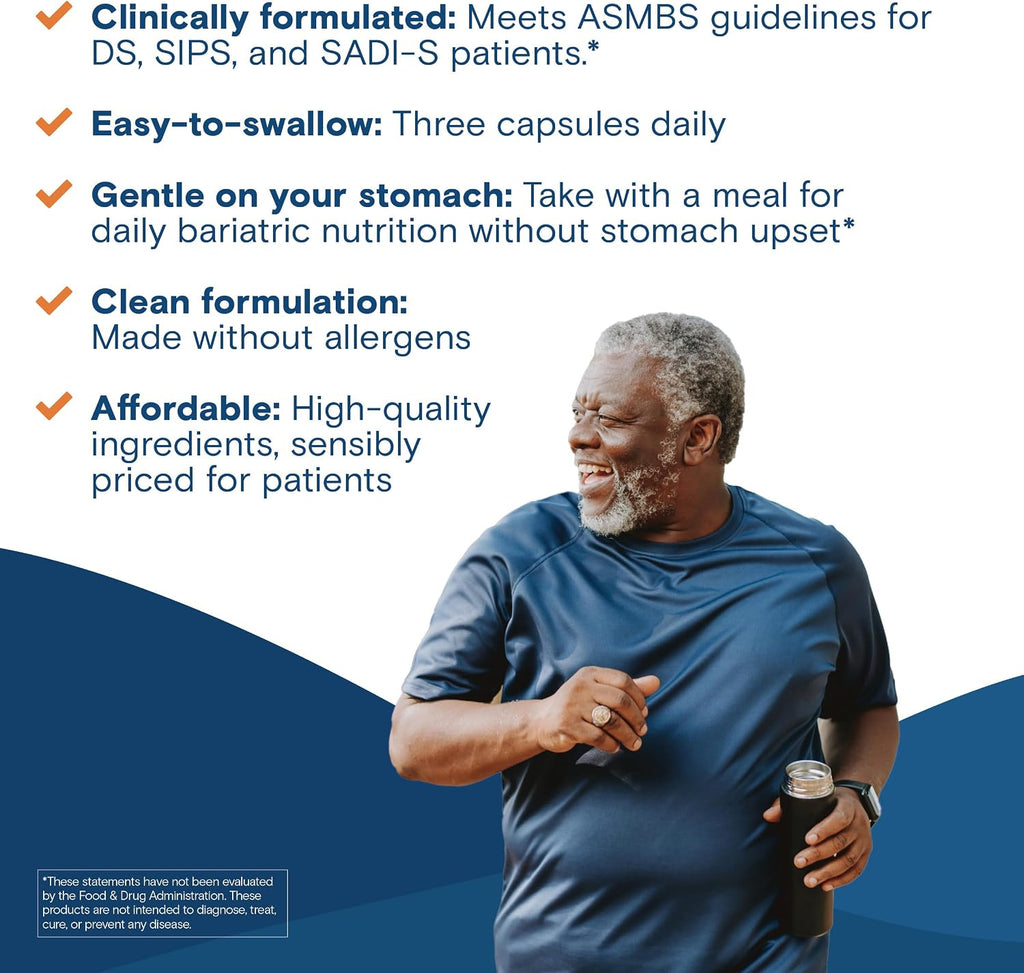 Bariatric Fusion High ADEK Multivitamínico con hierro, 270 cápsulas