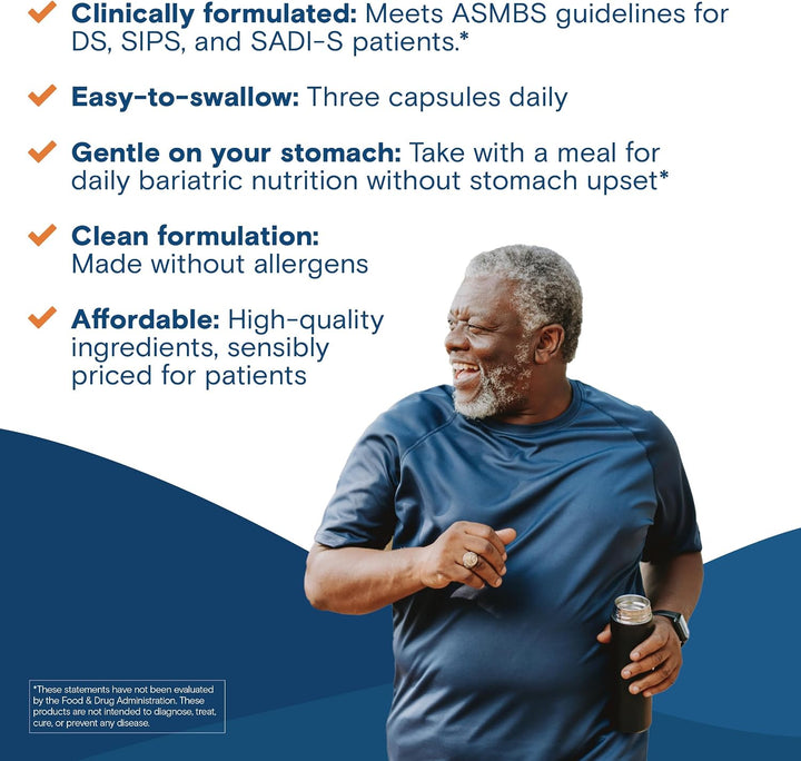 Bariatric Fusion Cápsula multivitamínica alta ADEK con hierro de 45...