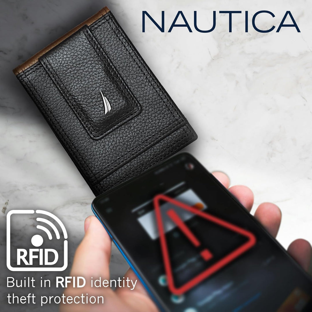 Nautica - Cartera delgada para hombre | Funda para tarjetas | Bloqu...