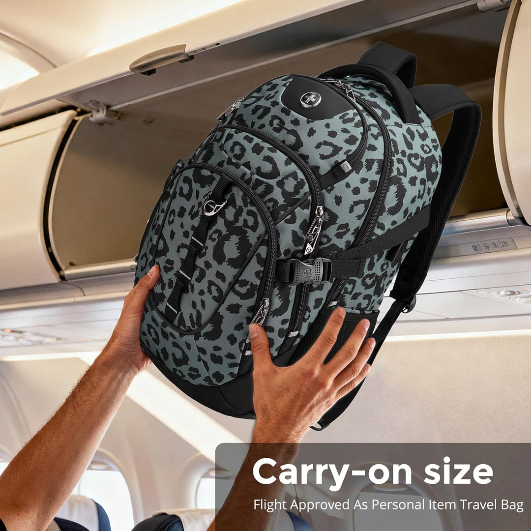 Swissdigital Mochila para laptop con puerto de carga USB, mochila d...