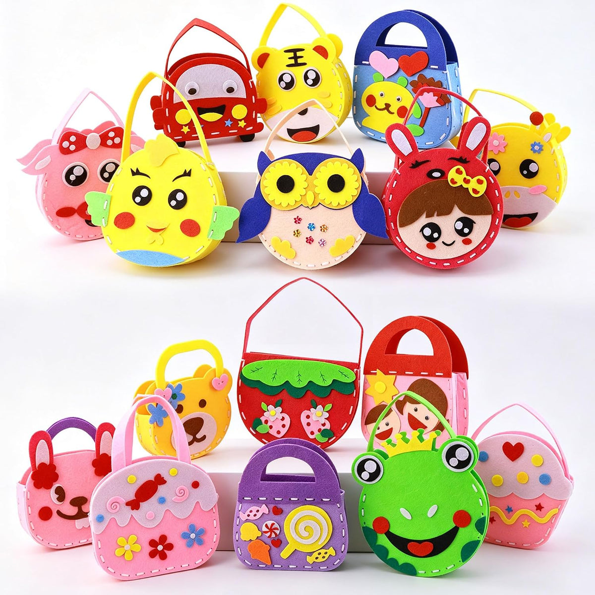 Kit de manualidades de bolso de costura de fieltro para niños