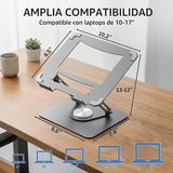 ALASHI Soporte para portátil para escritorio con base giratoria de...
