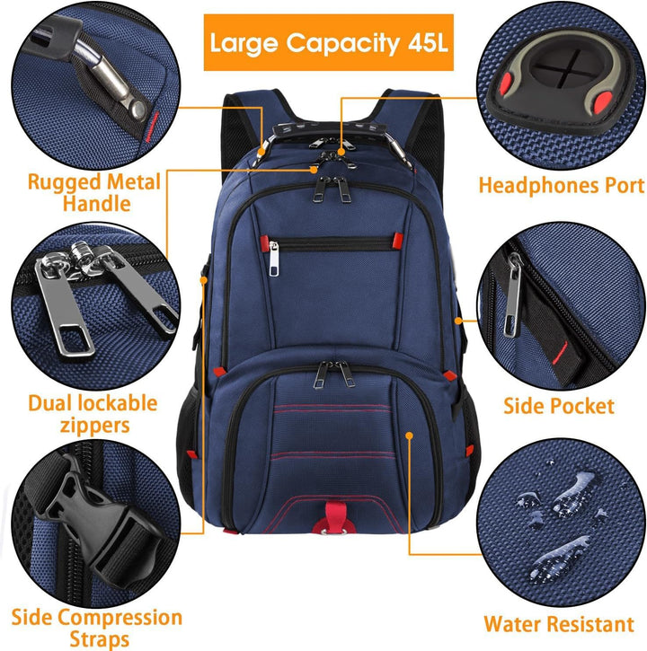 LTINVECK - Mochila para laptop de viaje, mochila extra grande para...
