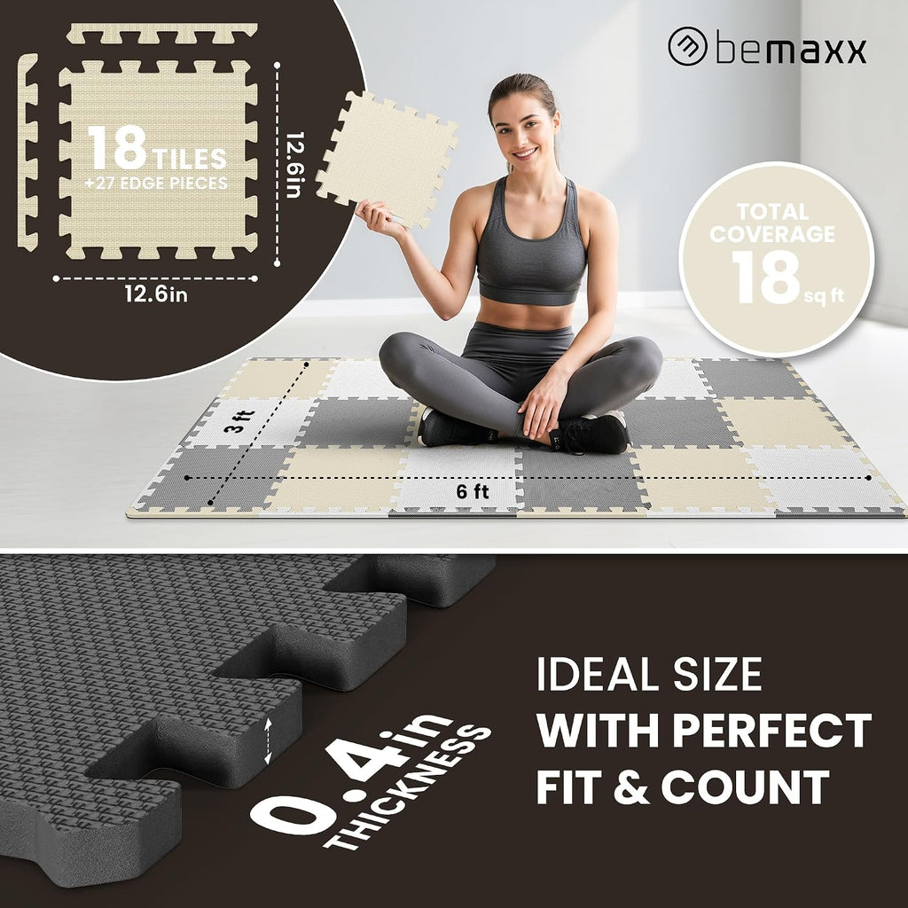 bemaxx - Juego de alfombrillas de gimnasio de espuma EVA entrelazadas para