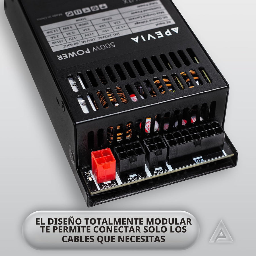 Apevia ITX-PFC500W Mini ITX\/Flex ATX \/ 1U 500W Fuente de alimenta...