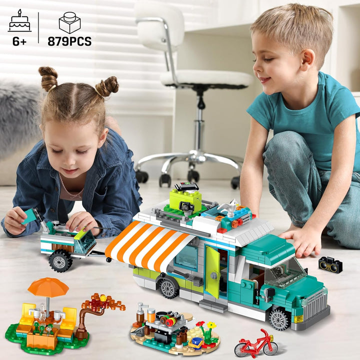 HOGOKIDS City Camper Van - Juego de construcción con luz