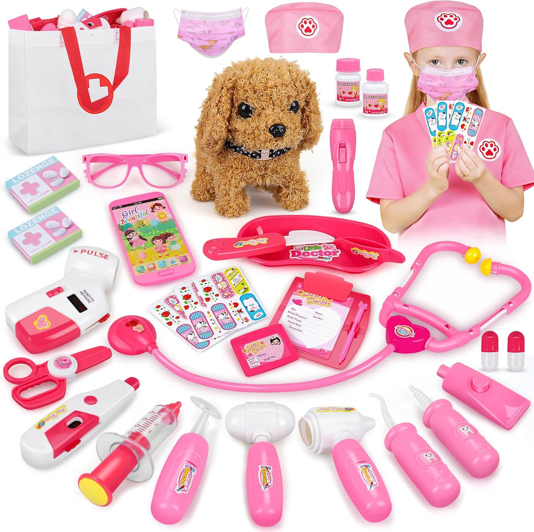 Kit de médico de mascotas de 33 piezas para niños pequeños - Disfra...
