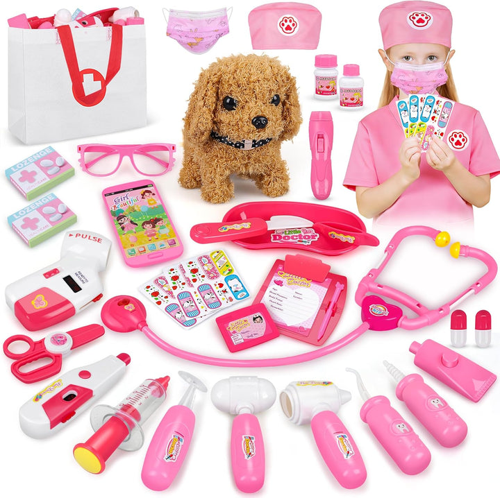 Kit de médico de mascotas de 33 piezas para niños pequeños - Disfra...
