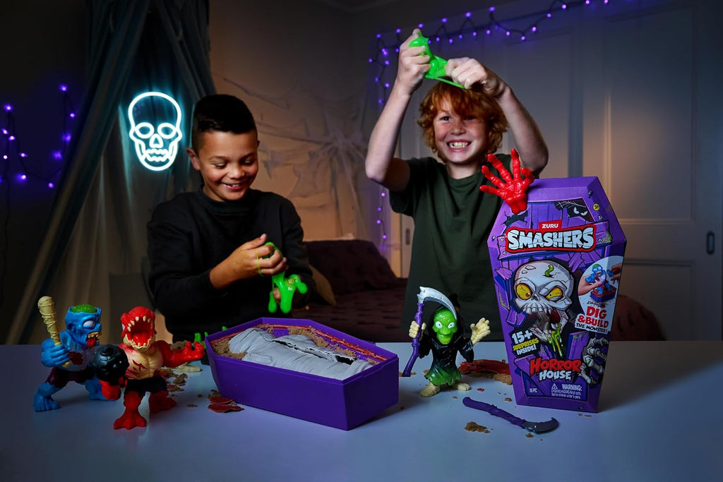 Smashers Horror House (Zombosaur) de ZURU, juguete interactivo, juguete coleccionable para niños y adolescentes