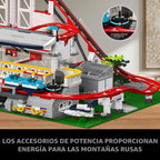Mould King Juego de construcción de montaña rusa, kit de modelo de posavasos de parque de atracciones grande con motores, regalo creativo para adultos, juguete STEM de ingeniería para adolescentes (3646 piezas)