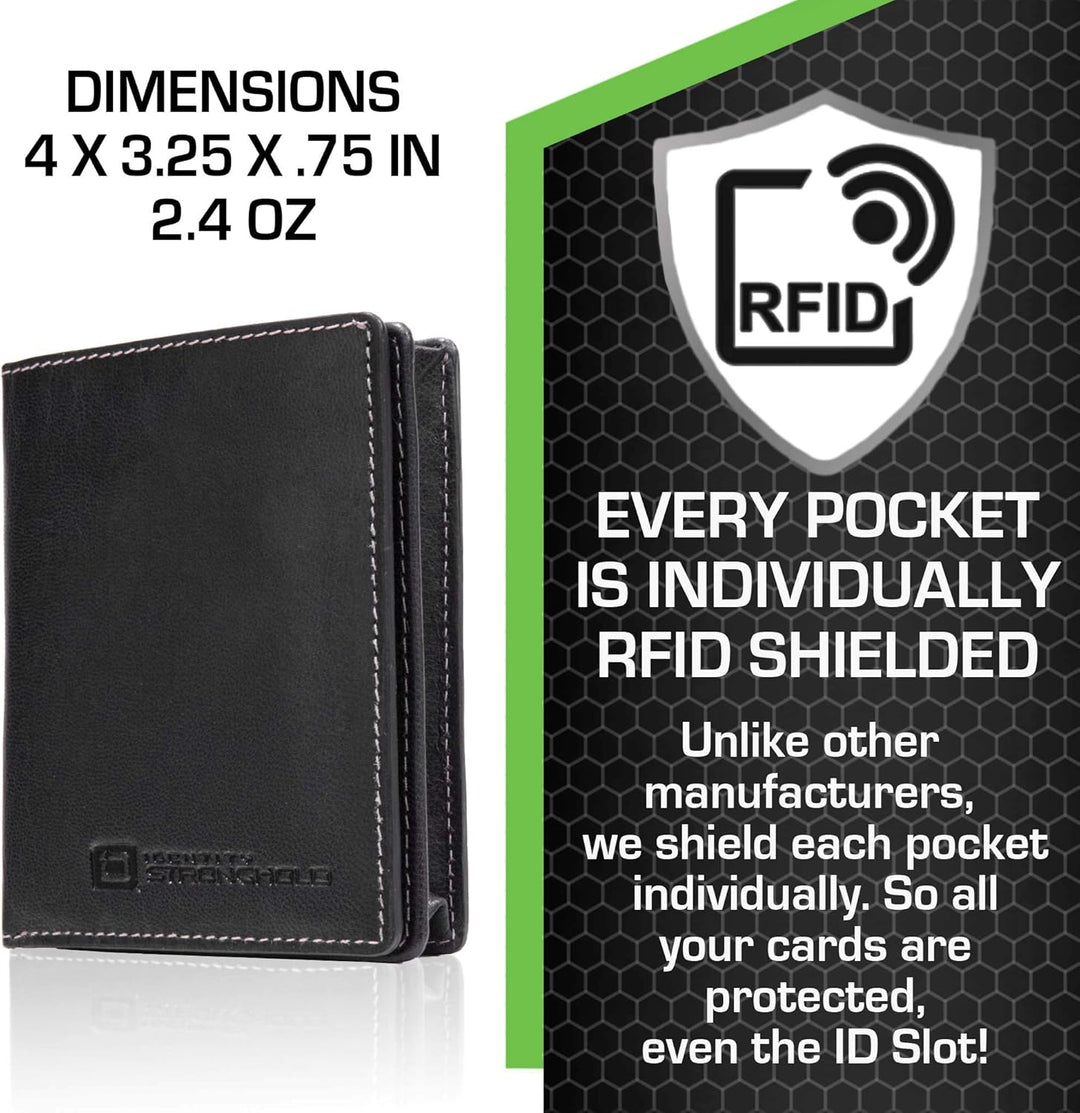 Cartera ID Stronghold - Billetera plegable con bloqueo RFID para ho...