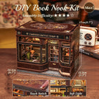 CUTEBEE Kit de rincón de libro, tienda de kimonos de Sakura japonesa, casa de muñecas en 3D, rompecabezas de madera 3D para adultos y adolescentes, decoración de estantería en miniatura, regalo ideal