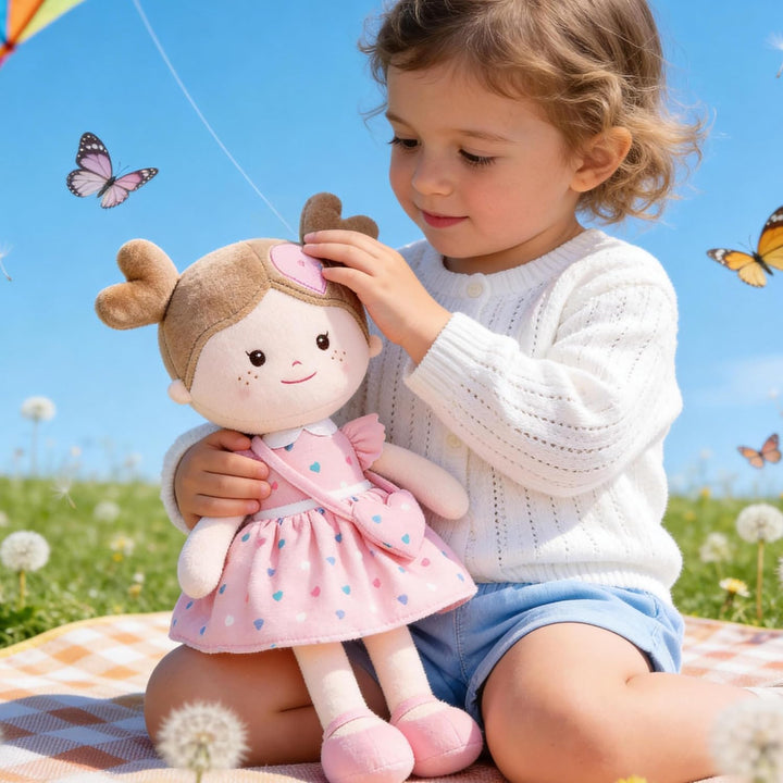 Onetoo First Baby Dolls - Muñeco de trapo de felpa suave para niñas...