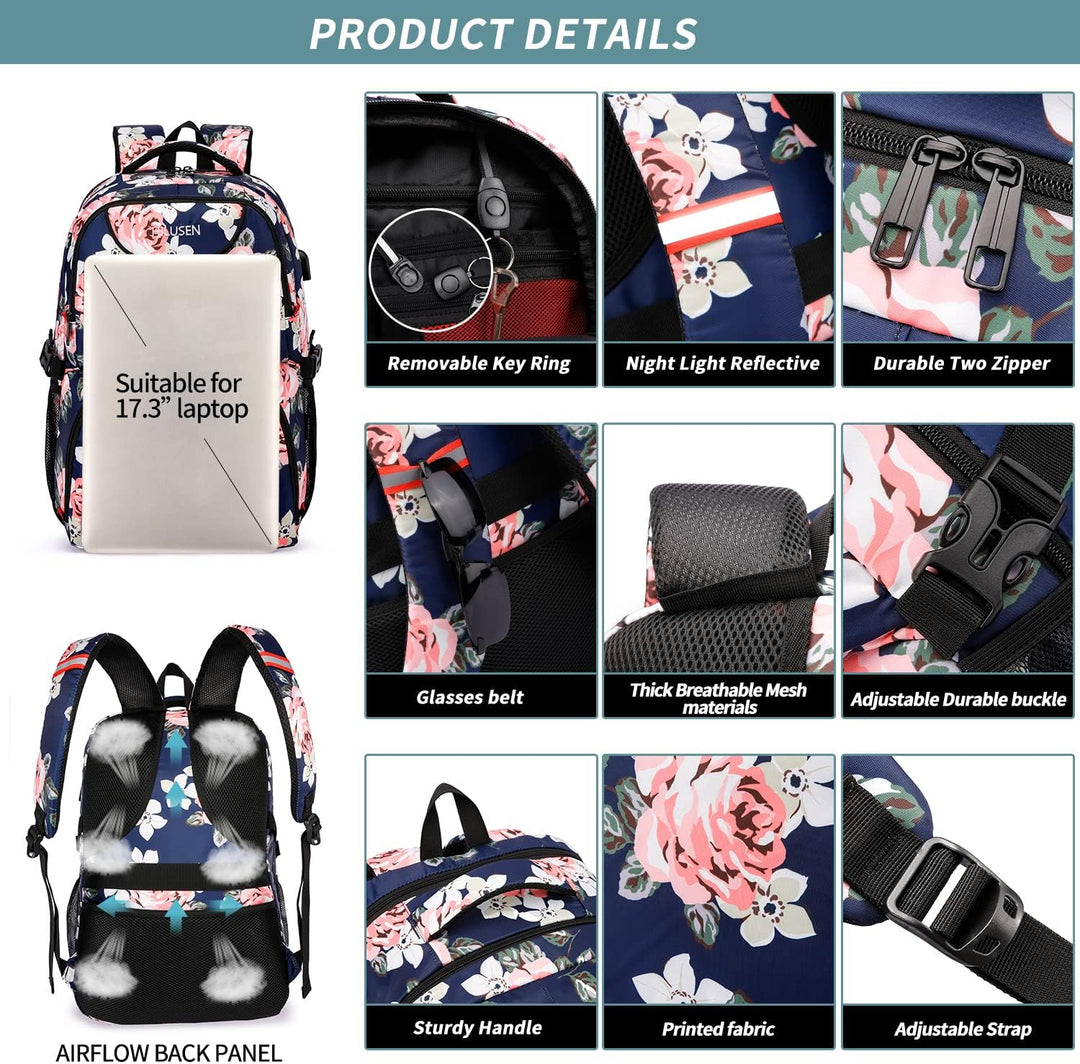 HILUSEN Mochila enfriadora de almuerzo para mujer, mochila extra gr...