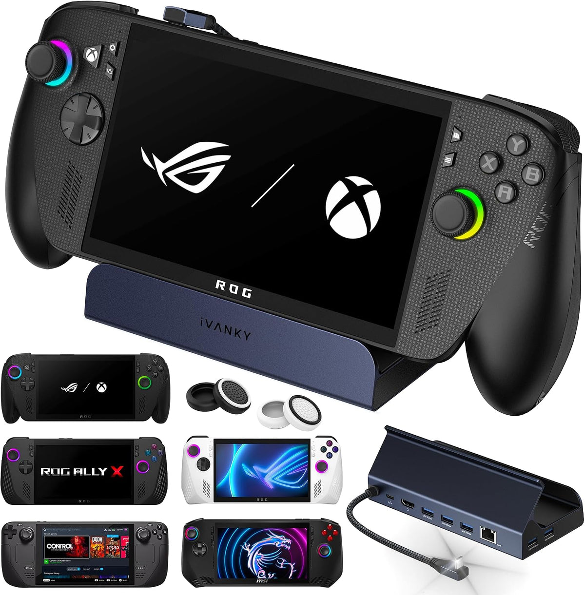 iVANKY Estación de acoplamiento 10 en 1 mejorada para Steam Deck OLED/ASUS