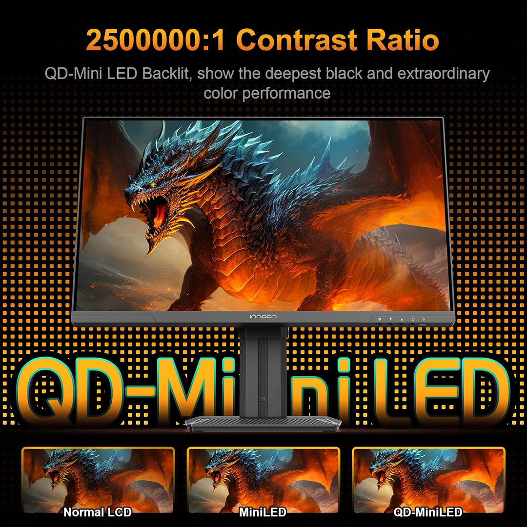INNOCN 24.5" 2K QHD 2560x1440P 240Hz Mini Monitor LED para juegos,...