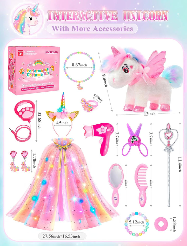 SOLIEHOO Juguetes de unicornio para niñas de 4 a 6 años, regalos de...