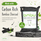 Bolsa grande de purificador de aire de carbón de bambú de 35.27 oz – Ambientador desodorante para automóvil – Elimina el olor y controla la humedad en tu RV, cámper, SUV, camión, armario, casa móvil, almacenamiento – No fragante 2.2 lbs