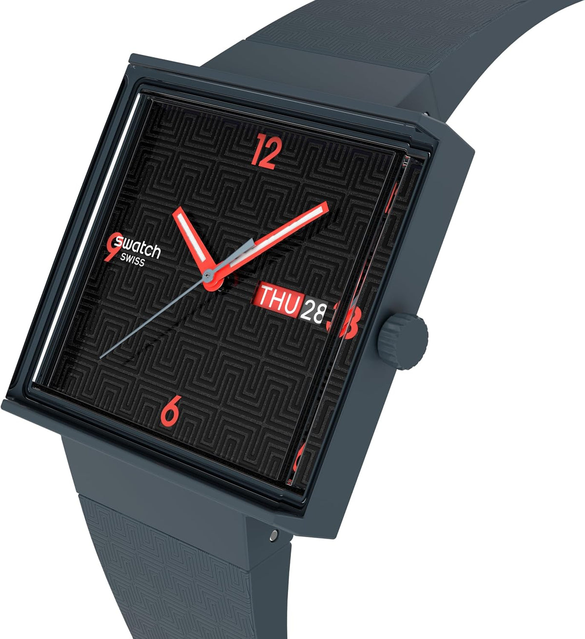 Swatch Reloj Casual Unisex Gris Cuarzo Biocerámico Cuadrado Apagado