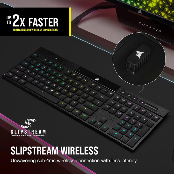 Corsair K100 AIR - Teclado mecánico para juegos inalámbrico RGB - U...