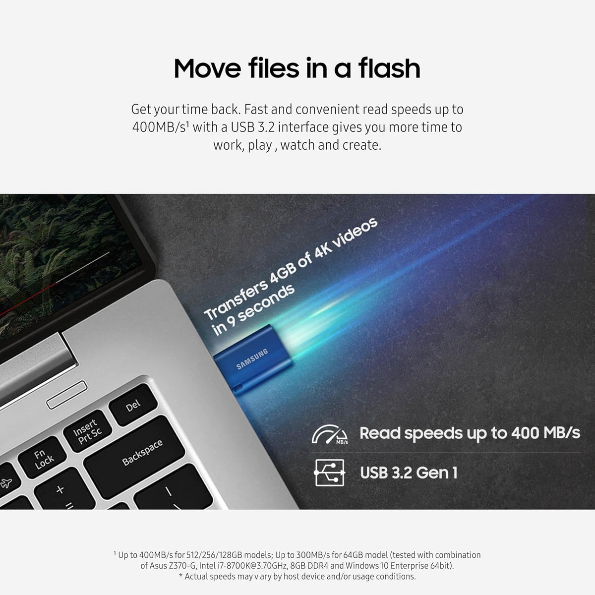 Samsung Unidad Flash USB Type-C, 512GB, Transfiere Archivos de 4GB...