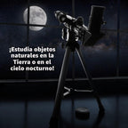El Telescopio Thames & Kosmos Herramienta Esencial STEM | Telescopio Refractor para Niños con 100x de Magnificación y Brújula Integrada | Dispositivo Científico Clásico para Observaciones Astronómicas