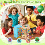 Montessori - Juegos de mesa de madera, 42 palos coloridos juguetes de aprendizaje de matemáticas para niños de 3, 4, 5, 6 años, juegos de mesa para niños de 4 a 6 años, juguete de habilidades motoras finas, juego de viaje familiar, regalos para niños y