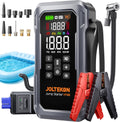 Arrancador de batería de coche 9 en 1 de 6000A 160PSI con compresor de aire y soplador de aire (todo gas 12L diesel), caja de arranque portátil para batería de automóvil con luz de 800