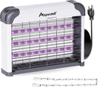 Lámpara ASPECTEK Exterminador de insectos LED de doble espectro para interiores, rejilla eléctrica de alto voltaje para mosquitos y moscas, 3 lámparas LED UV de larga duración de 395 nm, mata mosquitos