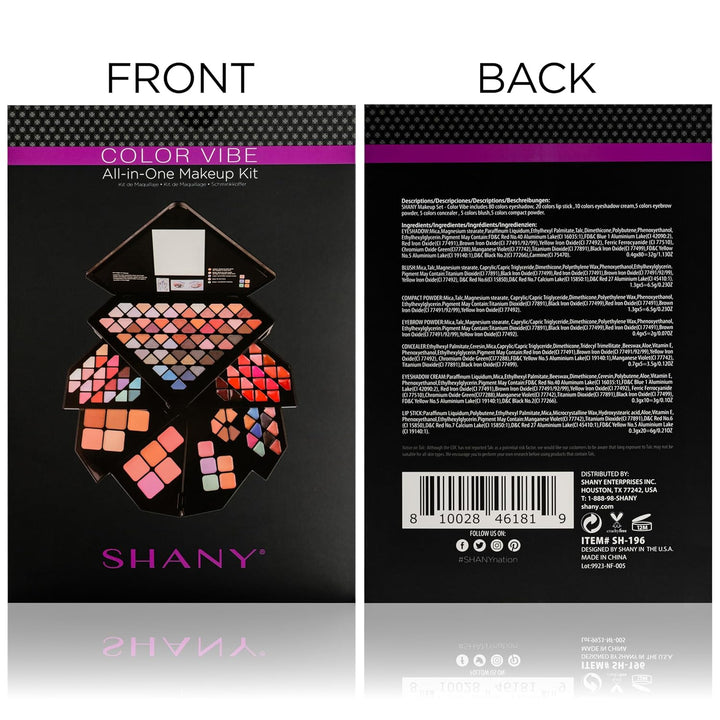 SHANY Juego de maquillaje todo en uno Color Vibe - 80 sombras de oj...