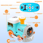 Juego de tren de vapor para niños pequeños de 3 a 5 años, juguete de tren