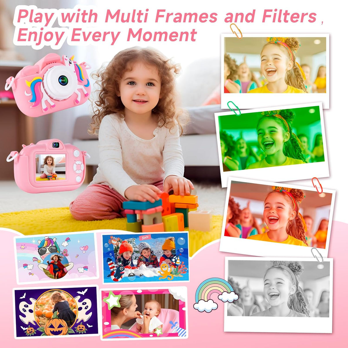 Juguetes de Cámara para Niños de 3-8 Años para Niñas y Niños, Cámar...