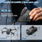 Drone con cámara 2K - Controlador de pantalla HD de 4.3 pulgadas para principiantes, motor sin escobillas, giro de 360°, despegue/aterrizaje con una tecla, retorno de una tecla, 2 baterías, tiempo de