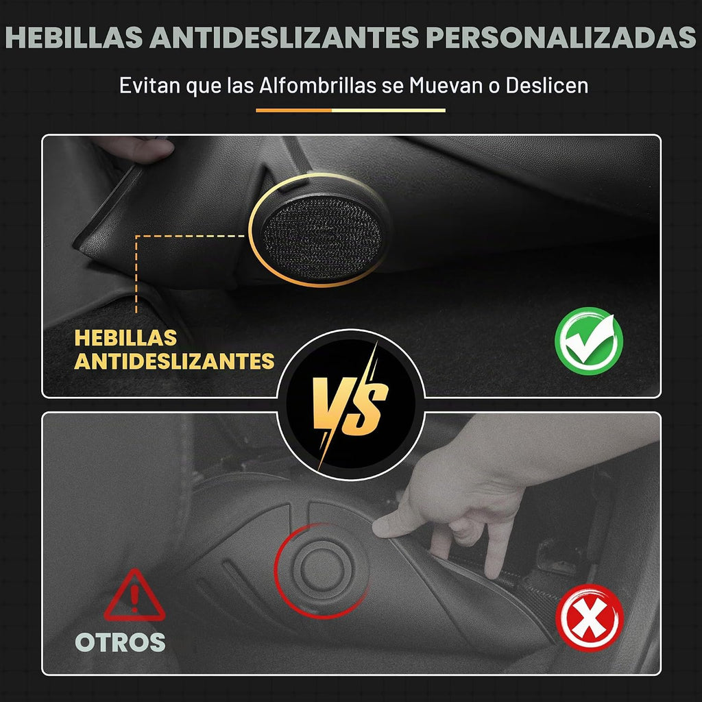AOMSAZTO Alfombrillas de Piso Compatibles con Toyota RAV4 2013-2018 Revestimiento de Piso para Todo Clima TPE Alfombrillas de Ajuste Personalizado para Toyota RAV4 1ª y 2ª Fila Alfombrillas de Coche