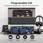 MechLands Feker Alice98 Teclado mecánico ergonómico de 98 teclas