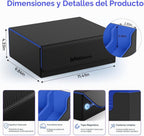 Mlikero Caja de almacenamiento de tarjetas coleccionables, almacenamiento de tarjetas a granel para más de 1800 tarjetas con funda, organizador de tarjetas de cierre magnético de piel sintética con 10