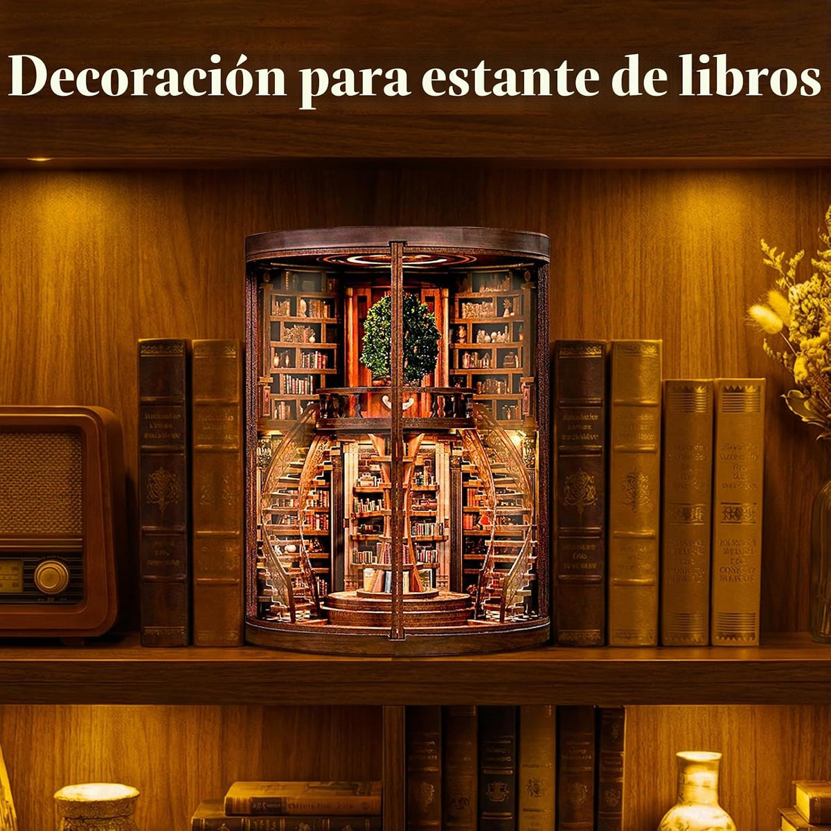 Kaayeewood Kit de rincón de libros, rompecabezas de madera 3D para adultos
