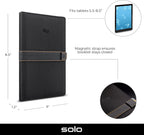 Solo New York Metro Universal Fit Tablet/eReader Folleto, 5.5" 8.5", Negro/Naranja, Negro -, Funda universal para tablet Metro