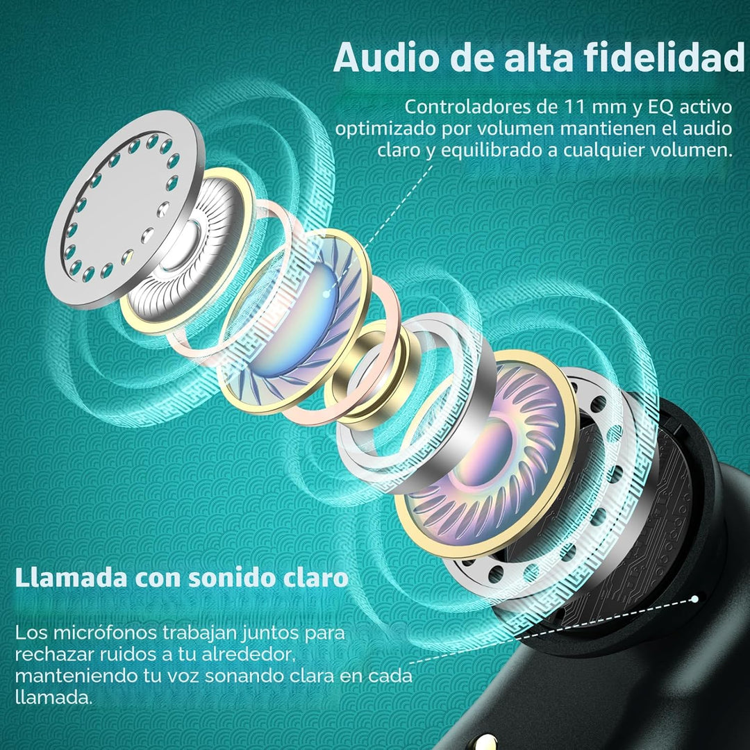 Auriculares inalámbricos con cancelación activa de ruido, auricular...