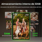 ApoloSign Marco de fotos digital con luz de neón de 14 pulgadas, calendario digital de escritorio, programación de sincronización automática a través de la aplicación Frameo, pantalla táctil FHD de 2 K, LED que cambia de color | Comparte fotos y videos al