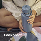 Hydro Flask Botella de agua – Acero inoxidable aislado – Tapa ancha con pajilla, antiderrames, a prueba de fugas en 24 onzas azul puerto