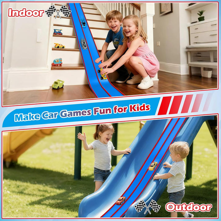Flexible Race Track Toys for Kids, 15 Ft Flex Tracks Starter Set wi...
