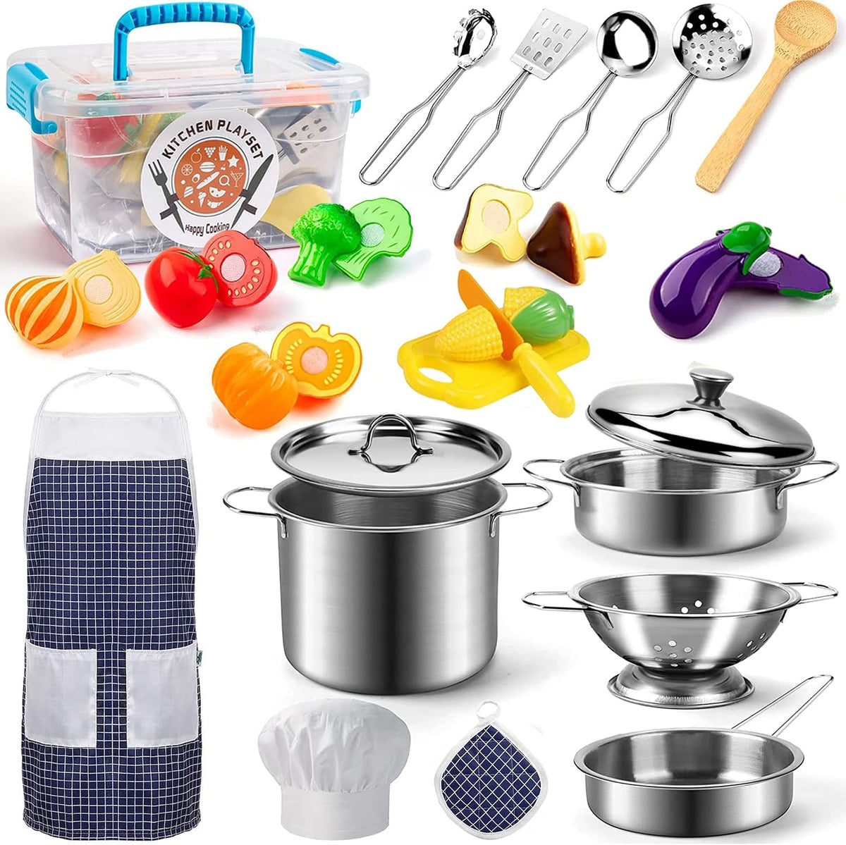 Accesorios de cocina, juguetes de cocina para niños pequeños