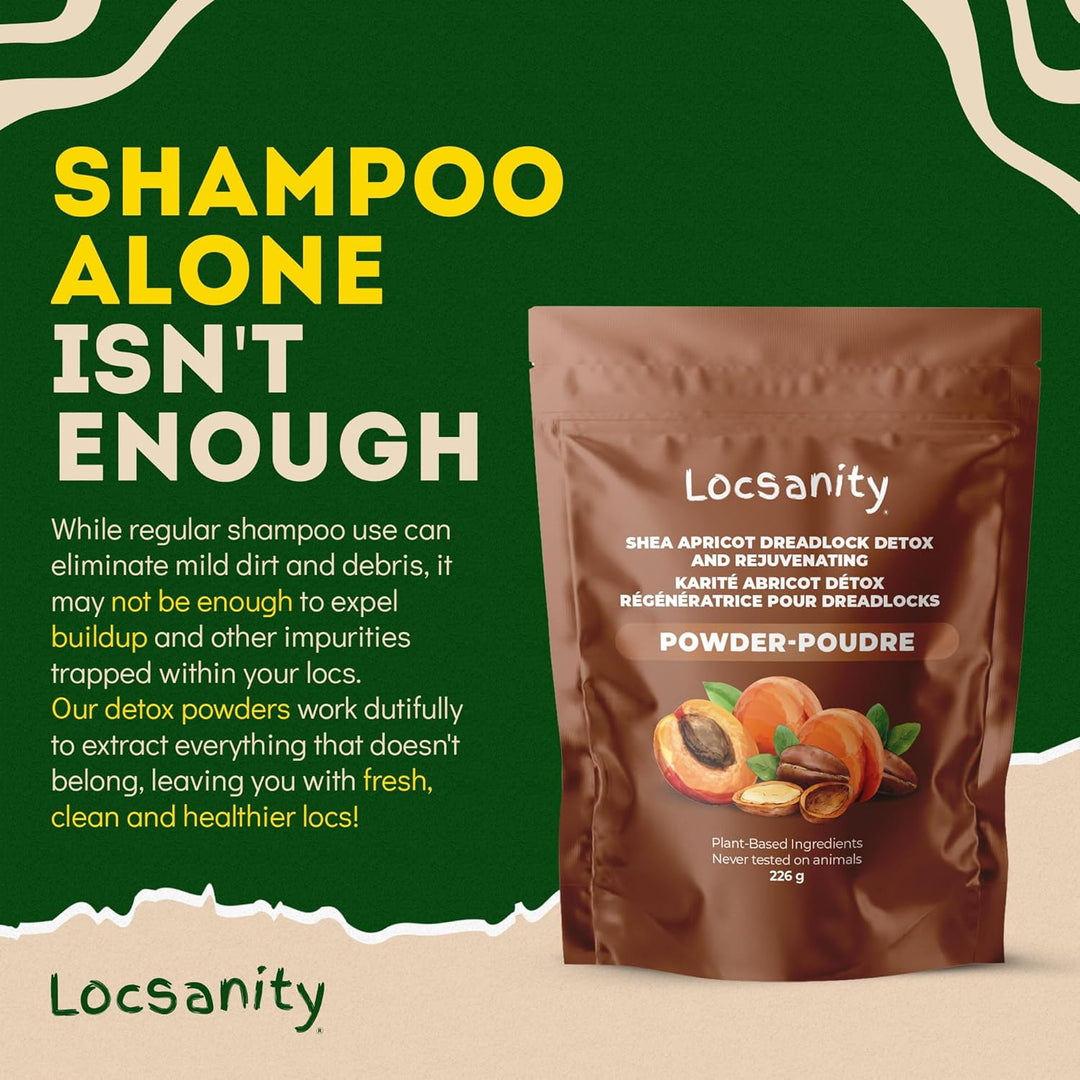 Locsanity Dreadlock Hair Scalp Detox - Polvo de rastas de limpieza...