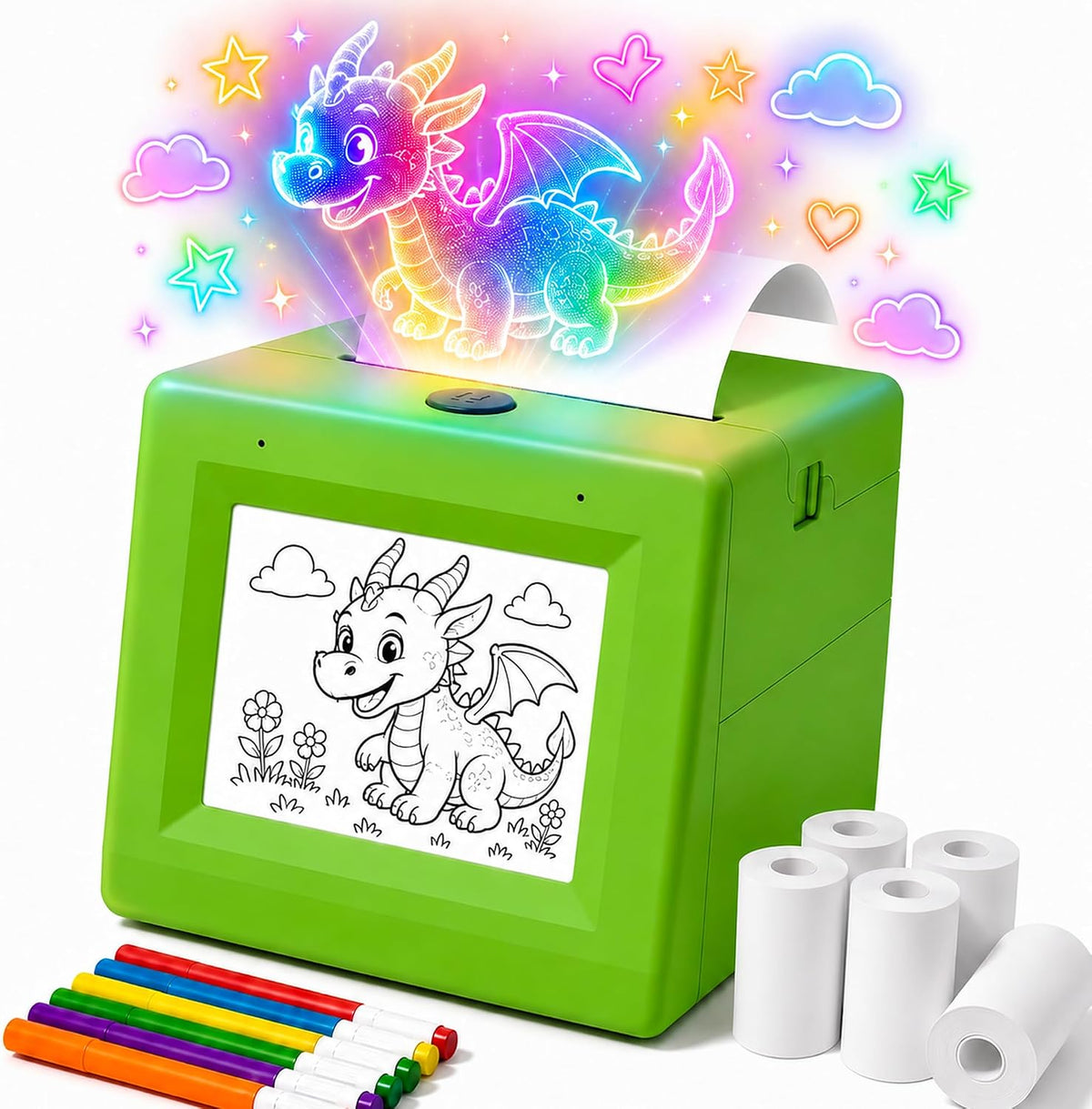 PixiPrint AI - Impresora de calcomanías para niños, juego de dibujo y