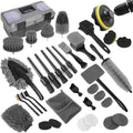 Kit de detalles de automóvil, juego de cepillos para detalles de automóvil, kit de limpieza de automóvil, herramientas de detallado automático para ruedas interiores y exteriores, accesorios profesionales de lavado de automóviles con herramienta de